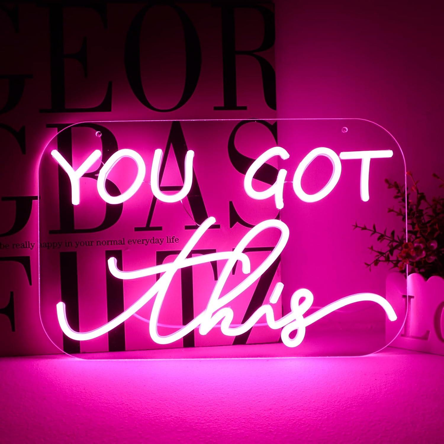 Home Gym Neon Sign - You Got This Neon Sign USB