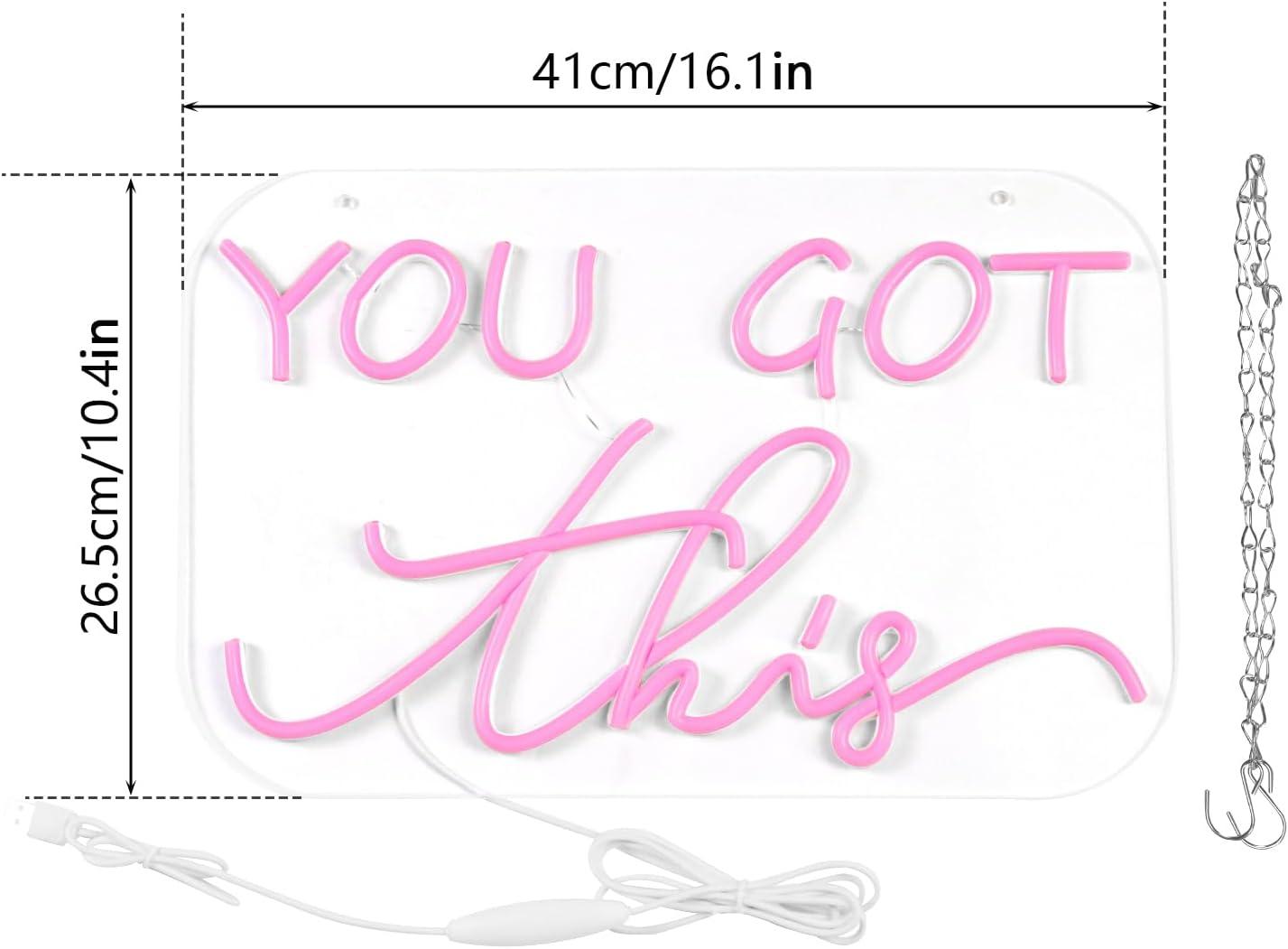 You Got This Neon Sign USB Dim - Home Gym Neon Sign ulasan dan harga