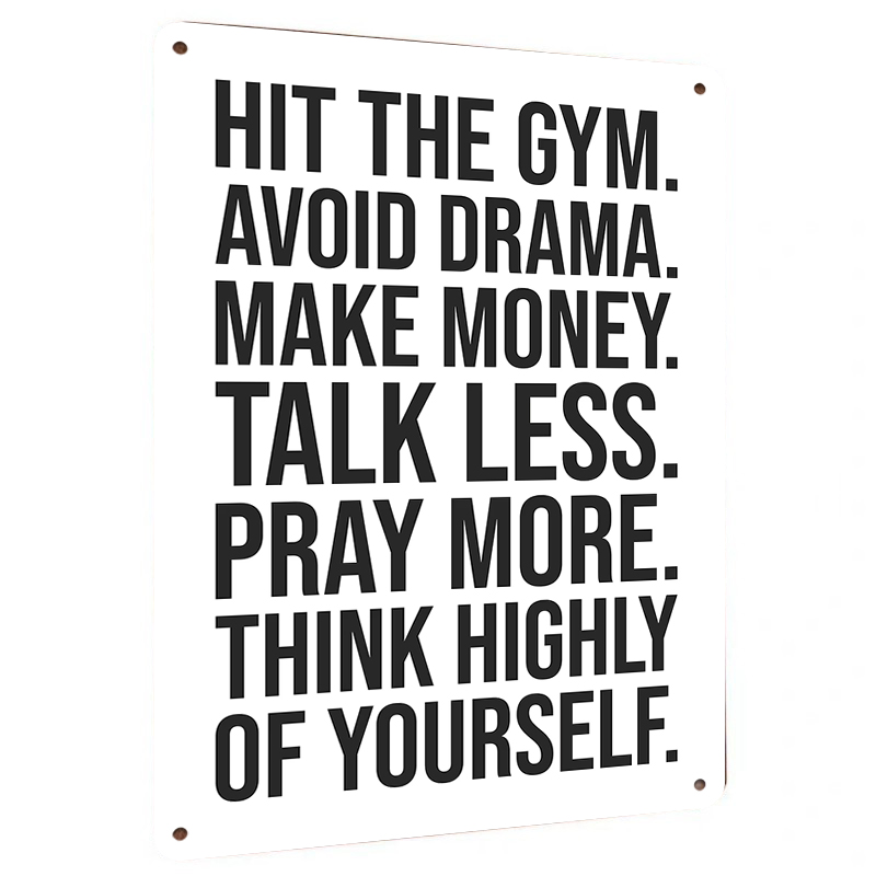 Inspirational Quote Metal Tin  - Home Gym Minimalist ulasan dan harga