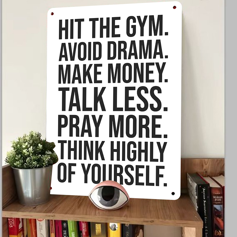 Inspirational Quote Metal Tin  - Home Gym Minimalist ulasan dan harga