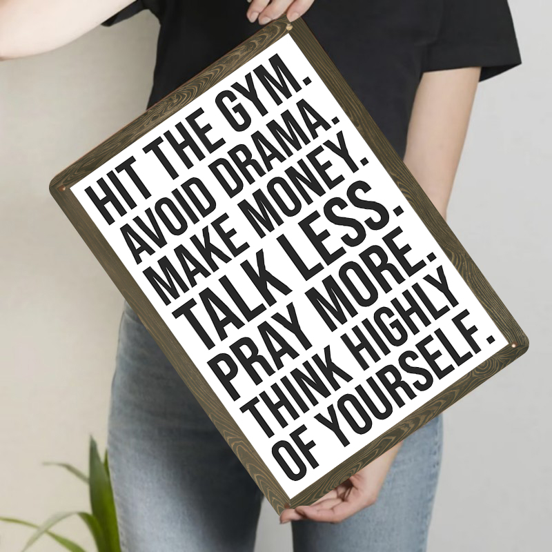Inspirational Quote Metal Tin  - Home Gym Minimalist ulasan dan harga