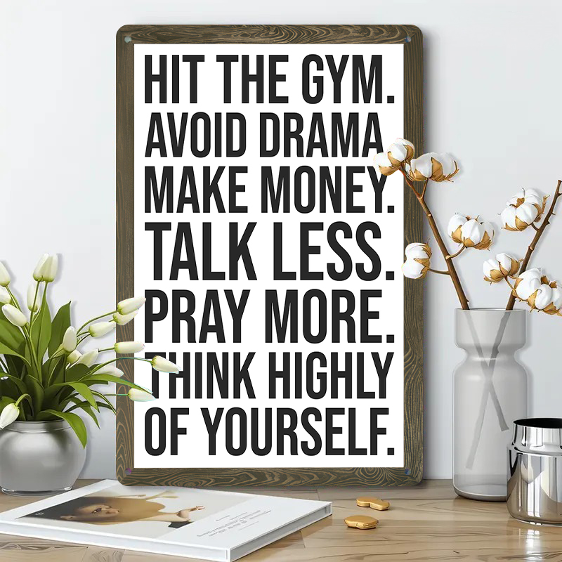 Inspirational Quote Metal Tin  - Home Gym Minimalist ulasan dan harga