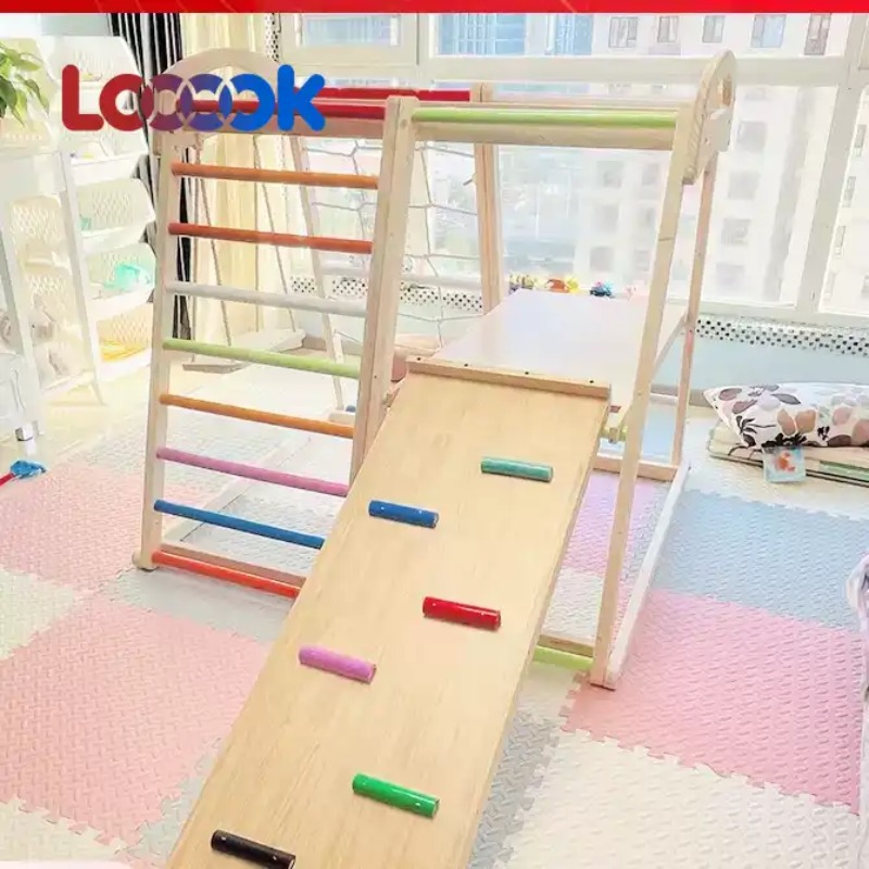 Multifunctional Wooden Toddler - Home Gym For Toddlers ulasan dan harga