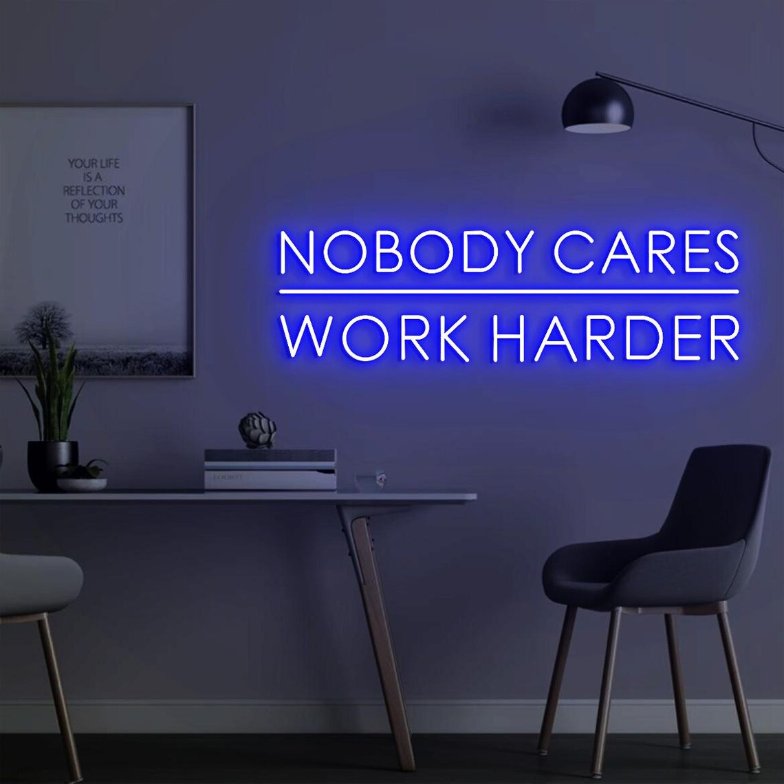 Nobody Cares Work Harder Neon  - Home Gym Outdoor Ideas ulasan dan harga