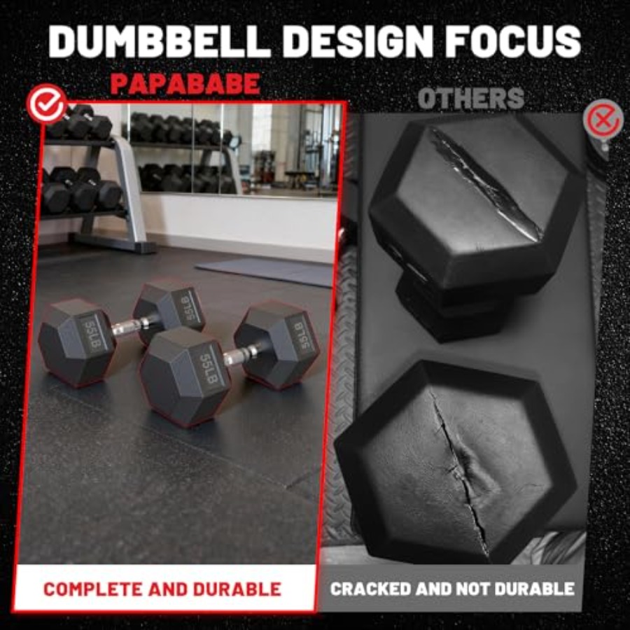 Rubber Encased Hex Dumbbell Se - Hex Dumbbell Set ulasan dan harga