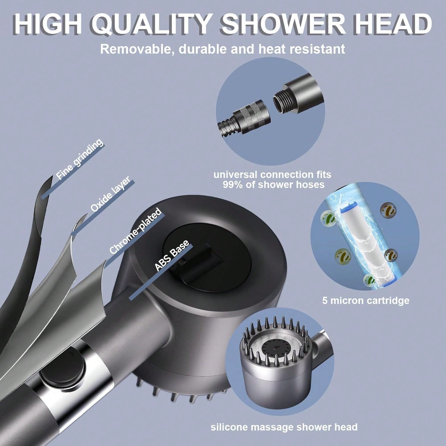 High Pressure Shower Head with - Home Gym Rental ulasan dan harga
