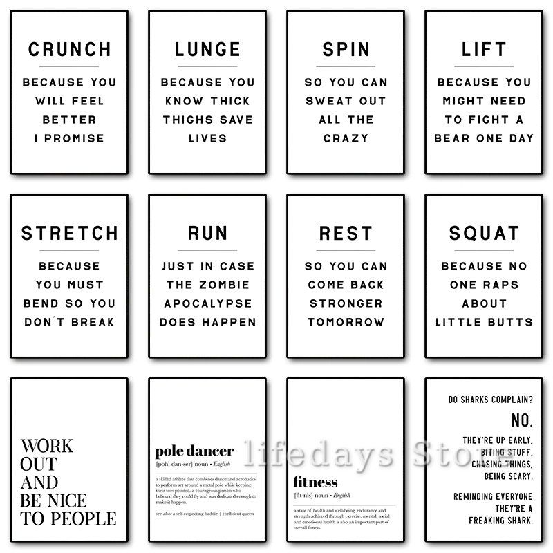 Fitness Work Out Funny Quotes  - Home Gym Minimalist ulasan dan harga