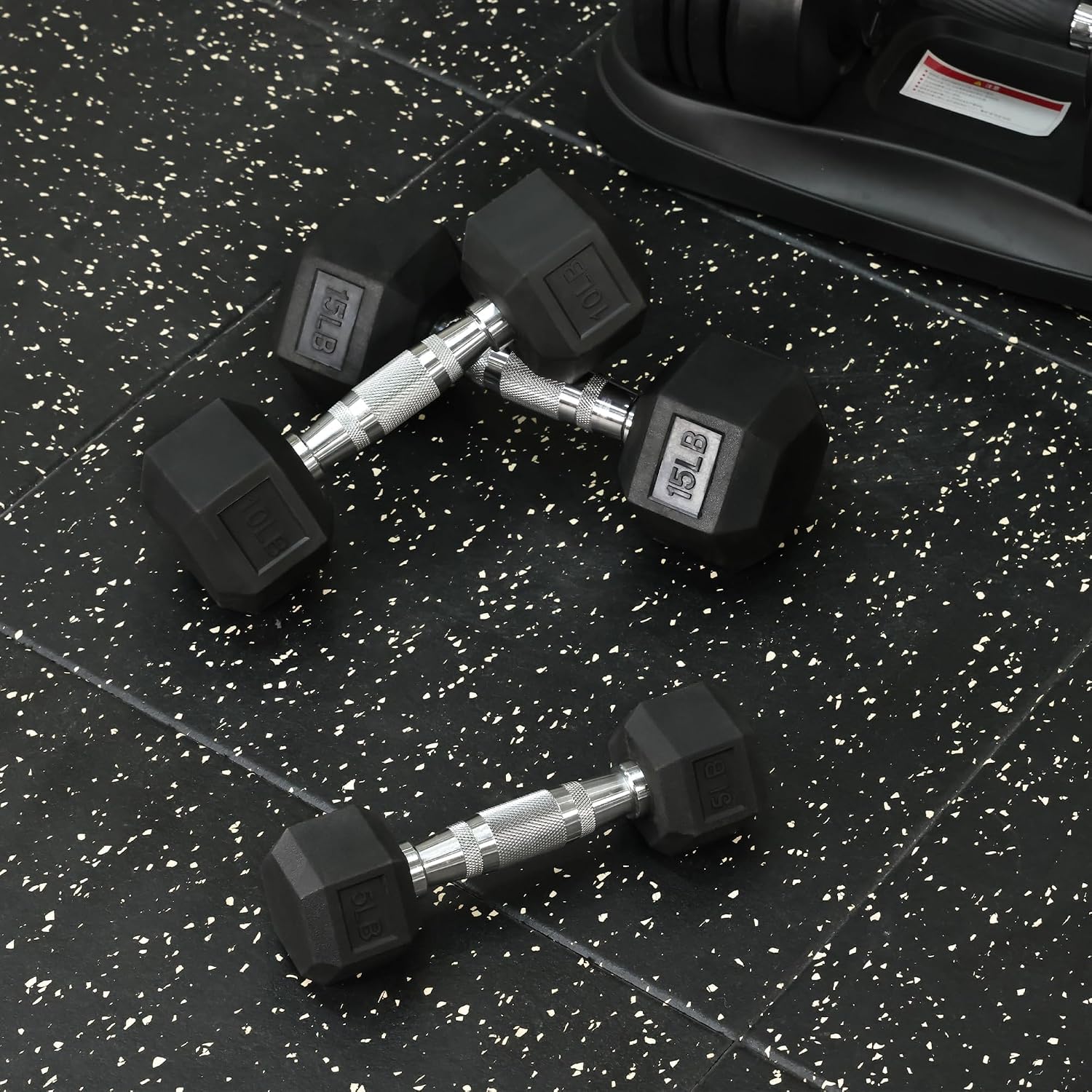 Rubber Encased Hex Dumbbells w - Hex Dumbbell Set ulasan dan harga