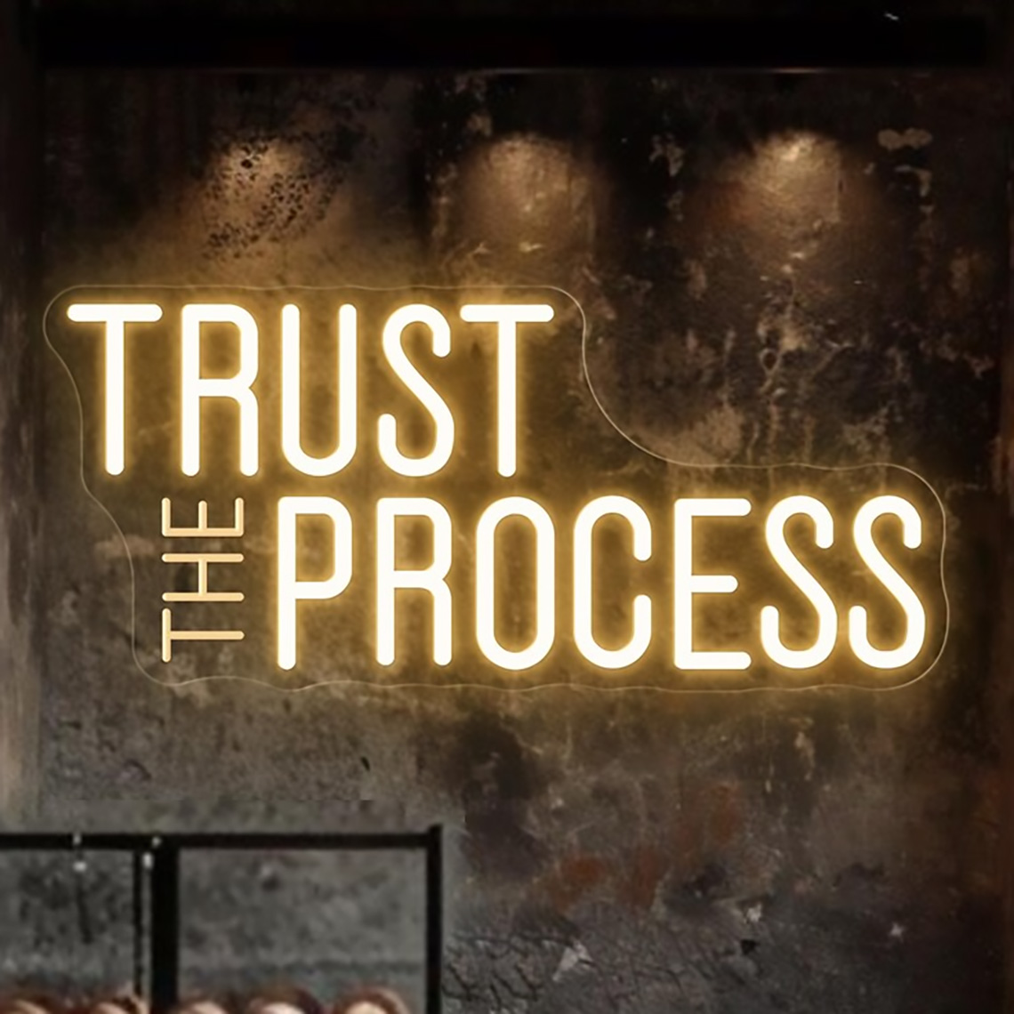 Trust The Process Neon Sign, C - Home Gym Neon Sign ulasan dan harga