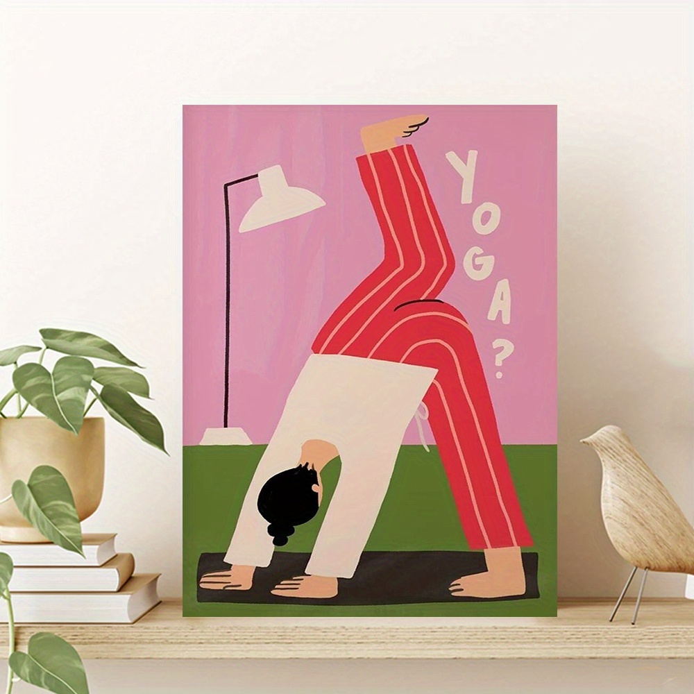 Yoga Downward Dog Canvas Print - Home Gym Minimalist ulasan dan harga