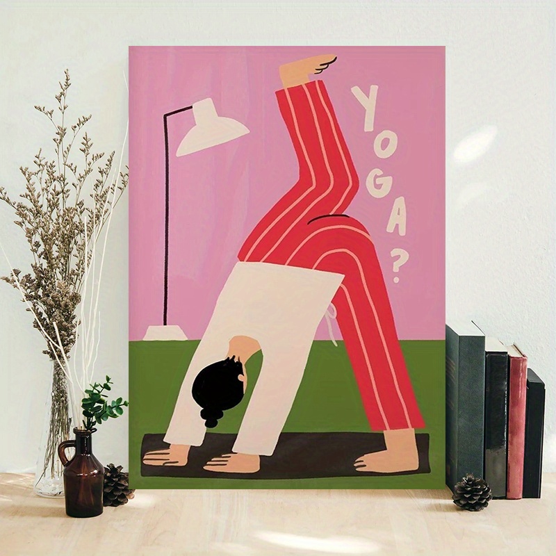Yoga Downward Dog Canvas Print - Home Gym Minimalist ulasan dan harga